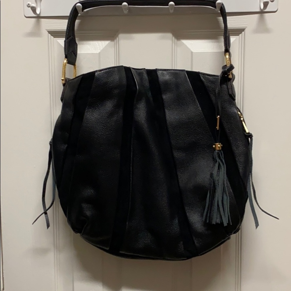 Beautiful black leather and suede Aimee Kestenberg
